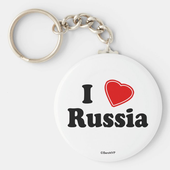 I Love Russia Keychain