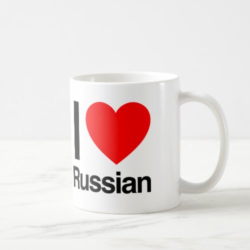 i love russian coffee mug