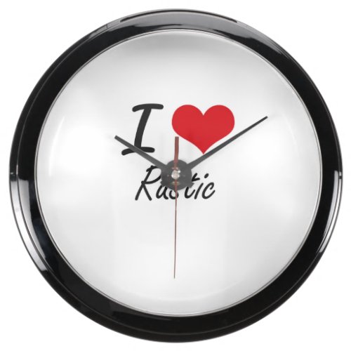 I Love Rustic Fish Tank Clocks