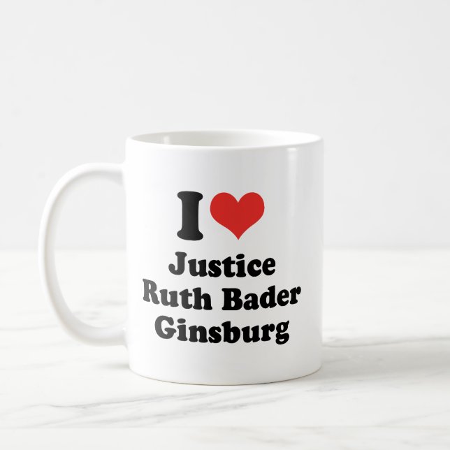 I LOVE RUTH BADER GINSBURG - .png Coffee Mug (Left)