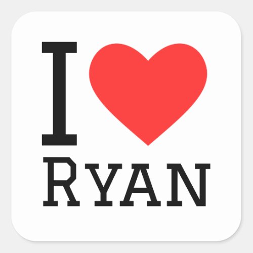 I love ryan square sticker