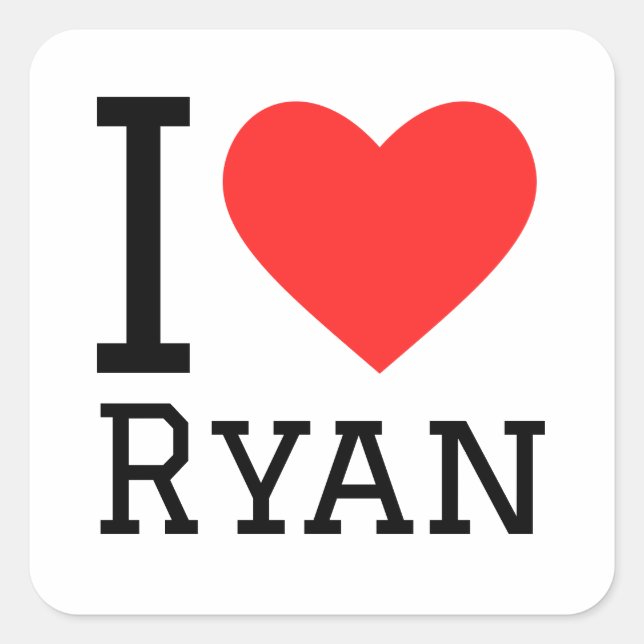 I love ryan square sticker (Front)