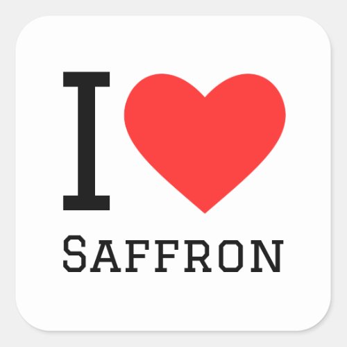 I love saffron square sticker