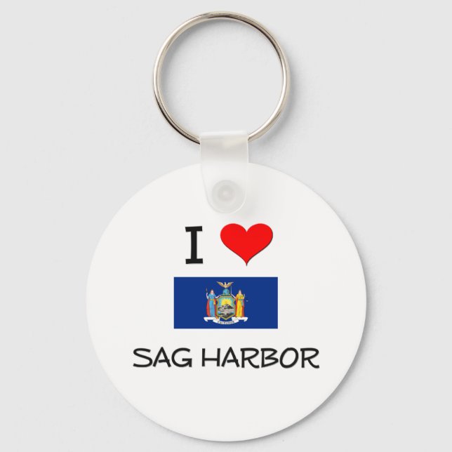 I Love Sag Harbor New York Keychain (Front)