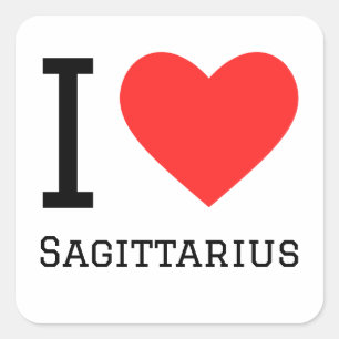 I love Sagittarius Square Sticker