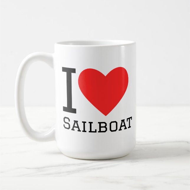 I love sailboat coffee mug (Left)