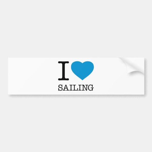 I LOVE SAILING BUMPER STICKER