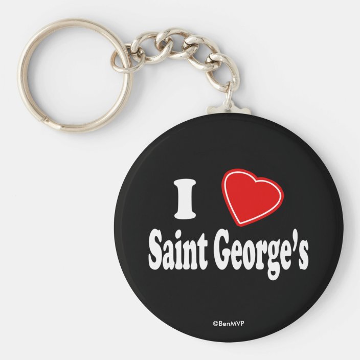 I Love Saint George's Key Chain