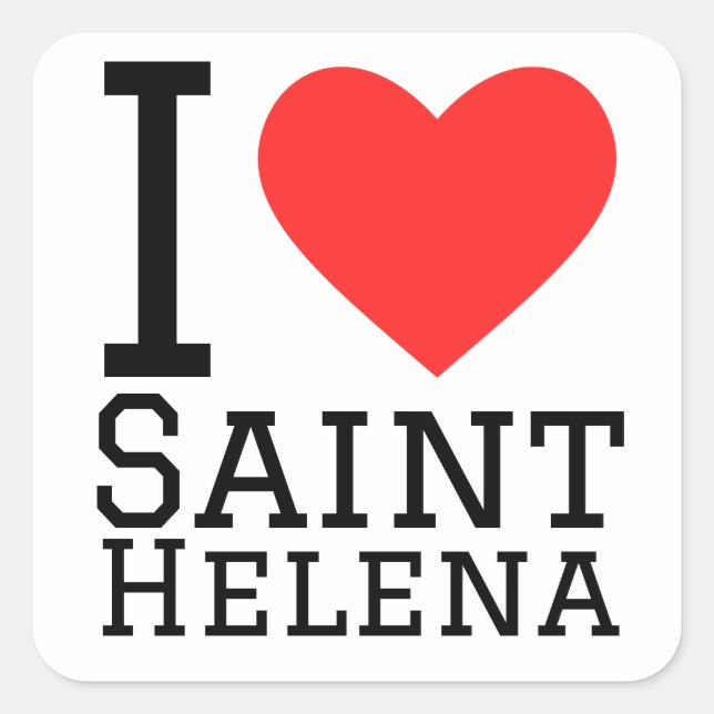 I love Saint Helena  Square Sticker (Front)