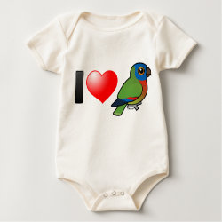 I Love St. Lucia Amazons Infant Organic Creeper