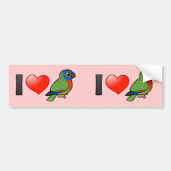 I Love St. Lucia Amazons Bumper Sticker