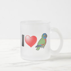 I Love St. Lucia Amazons Frosted Glass Mug