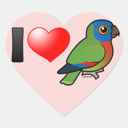 I Love St. Lucia Amazons Heart Sticker