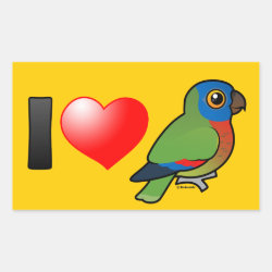 I Love St. Lucia Amazons Rectangle Sticker