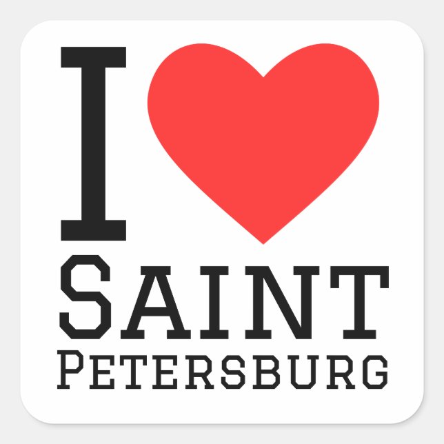 I love Saint Petersburg  Square Sticker (Front)