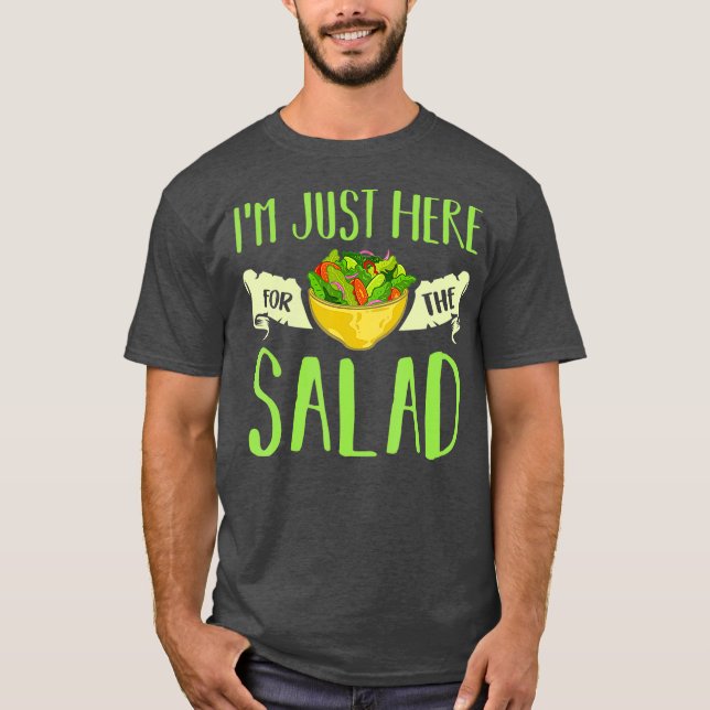 I Love Salad Vegan Gift Dressing Bowl T-Shirt (Front)