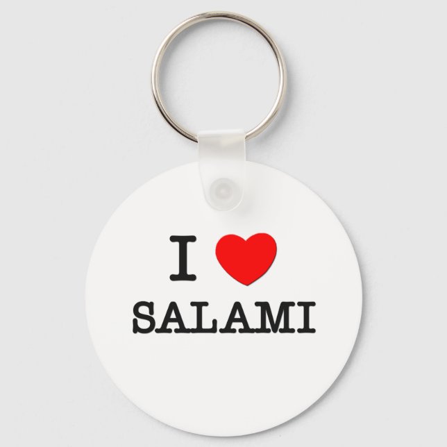 I Love Salami Keychain (Front)