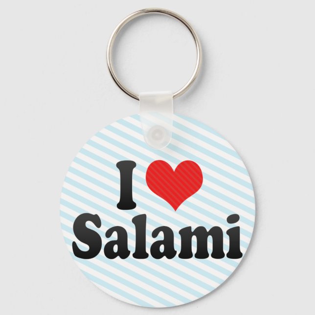 I Love Salami Keychain (Front)