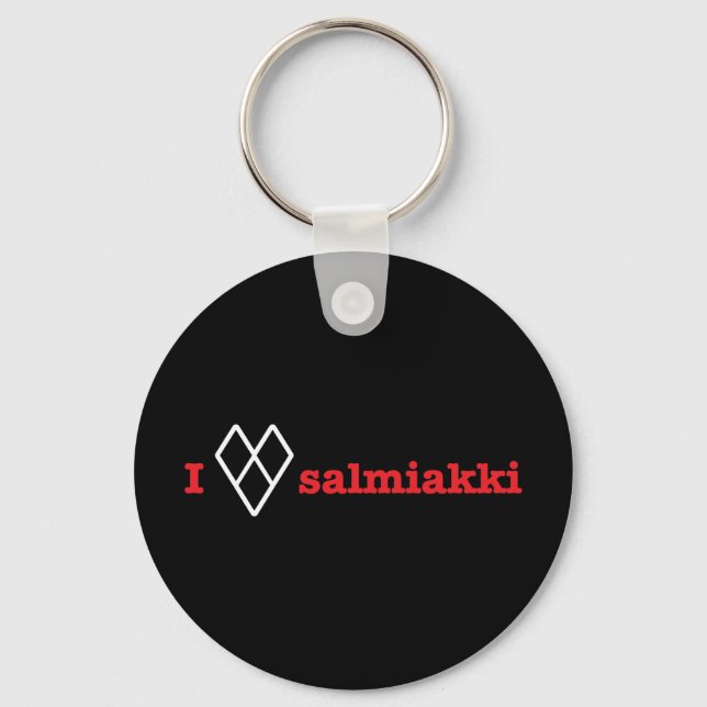 I love salmiakki keychain (Front)
