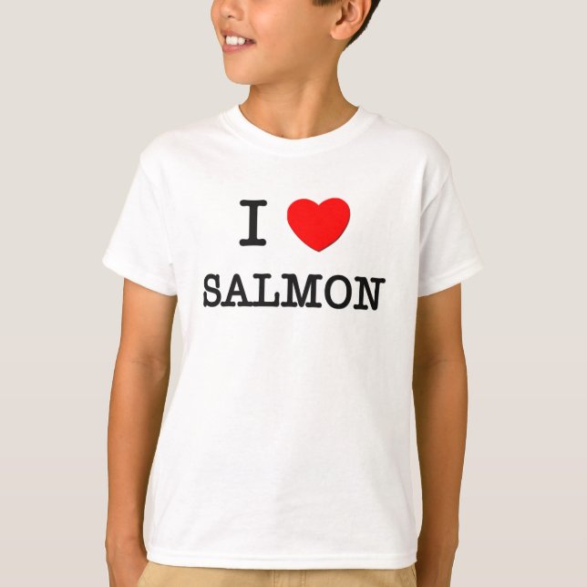 I Love SALMON ( food ) T-Shirt (Front)