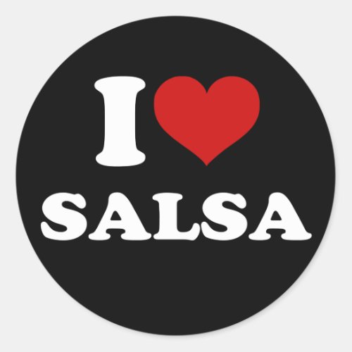I Love Salsa Classic Round Sticker
