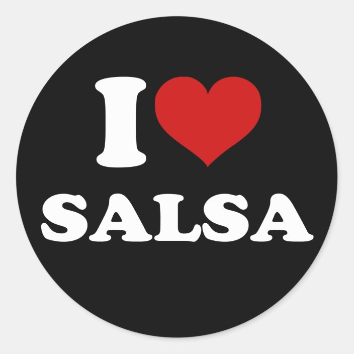 I Love Salsa Classic Round Sticker | Zazzle.com