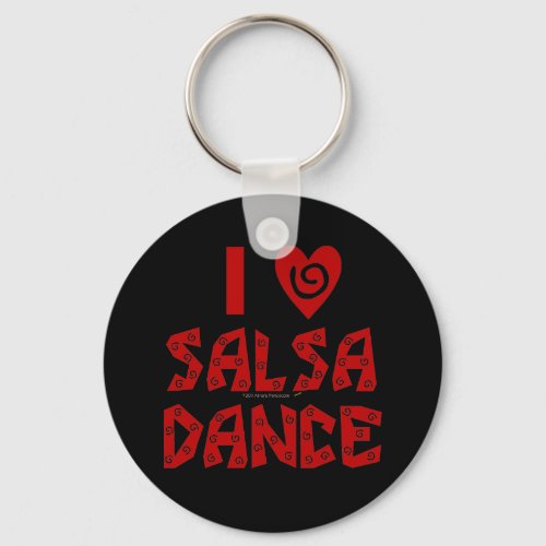 I Love Salsa Dance Custom Dancing Lover Keychain