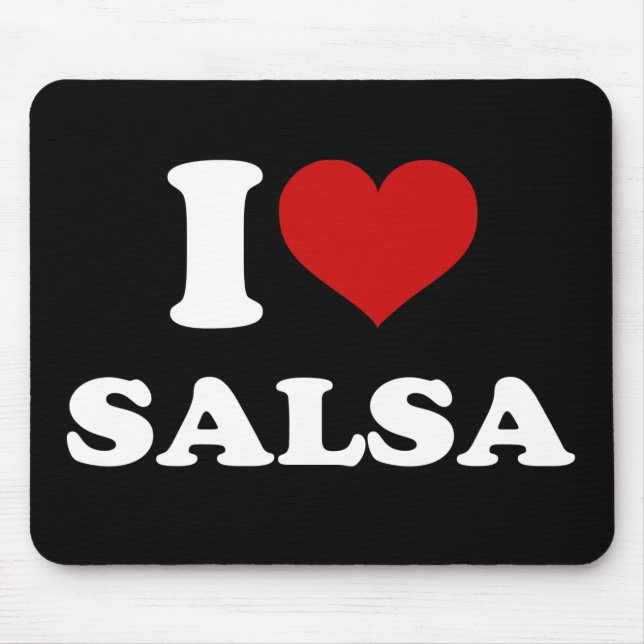 I Love Salsa Mouse Pad (Front)