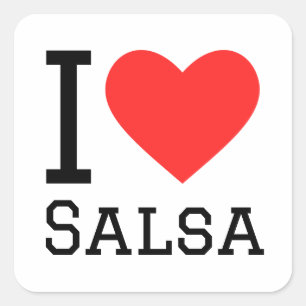 I love salsa square sticker