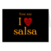 I Love Salsa Swirl Heart Latin Dancing Custom (Front Horizontal)
