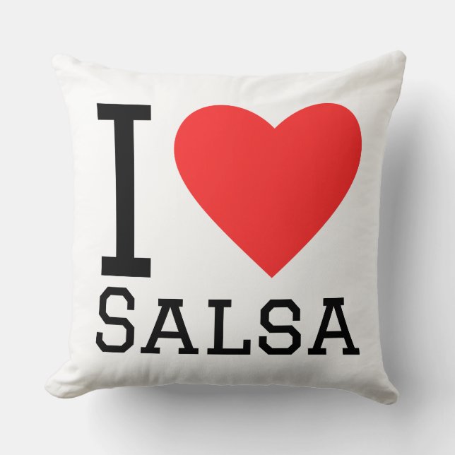 I love salsa throw pillow (Front)