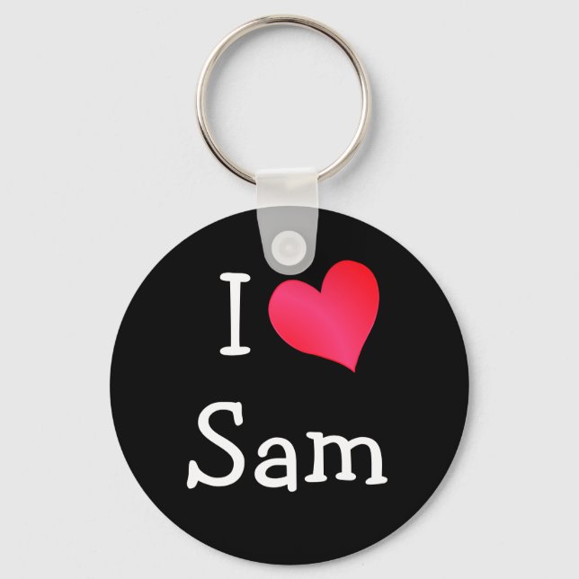 I Love Sam Keychain (Front)