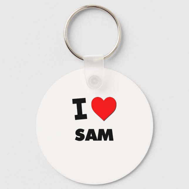 I love Sam Keychain (Front)