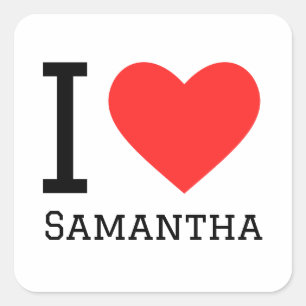 I love samantha square sticker