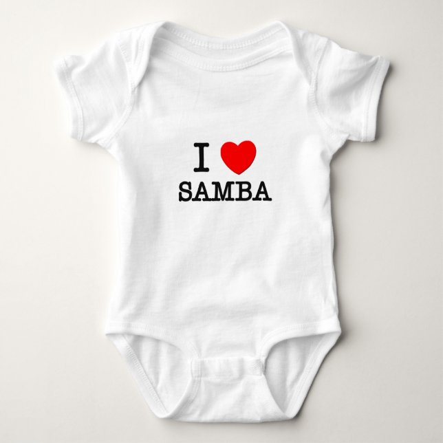 I Love Samba Baby Bodysuit (Front)
