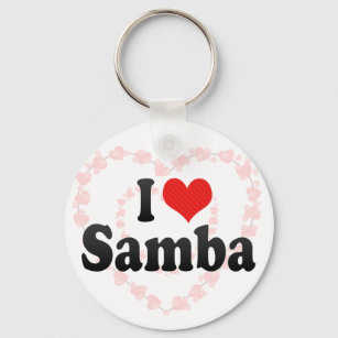 I Love Samba Keychain