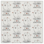 I Love Samoyeds  - Cute dog Fabric