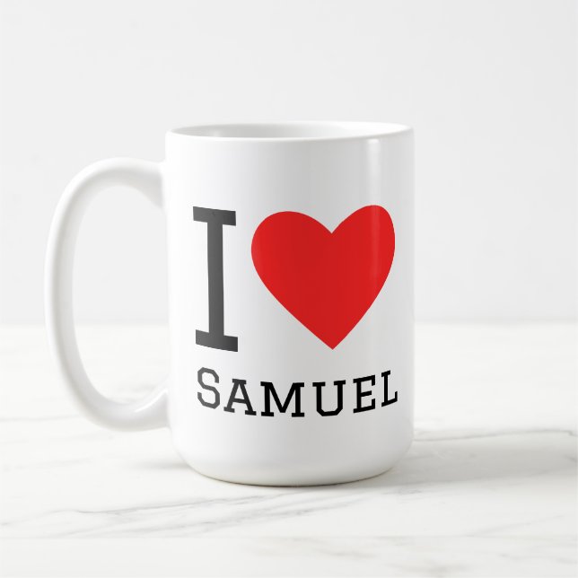 I love Samuel  Coffee Mug (Left)