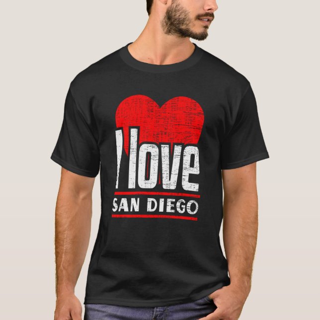 I Love San Diego Best Home City I Heart San Diego T-Shirt (Front)