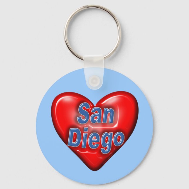 I Love San Diego Keychain (Front)
