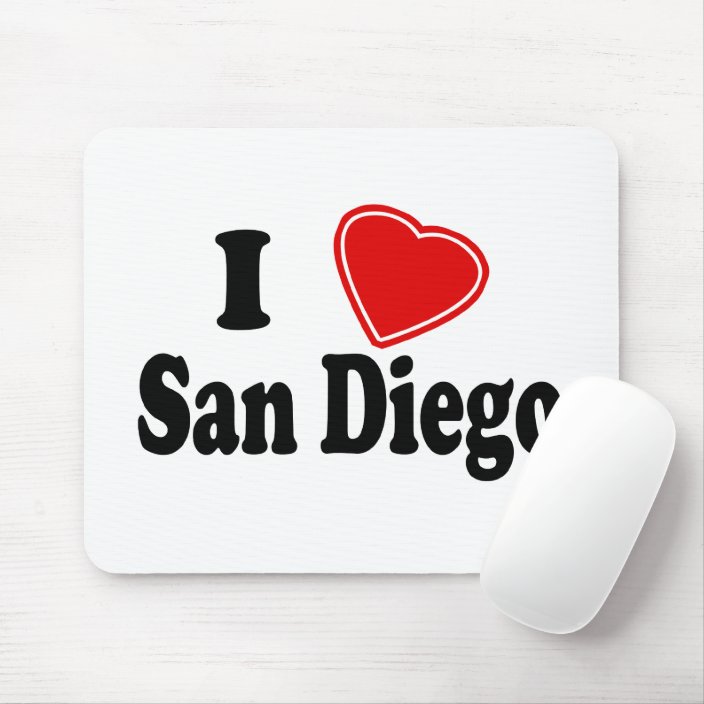 I Love San Diego Mouse Pad