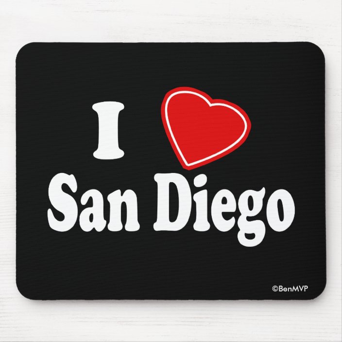 I Love San Diego Mousepad