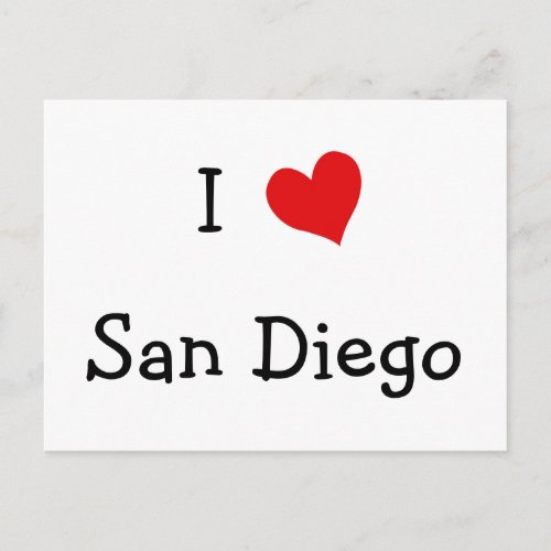 I Love San Diego Postcard