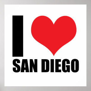 I love San Diego Poster