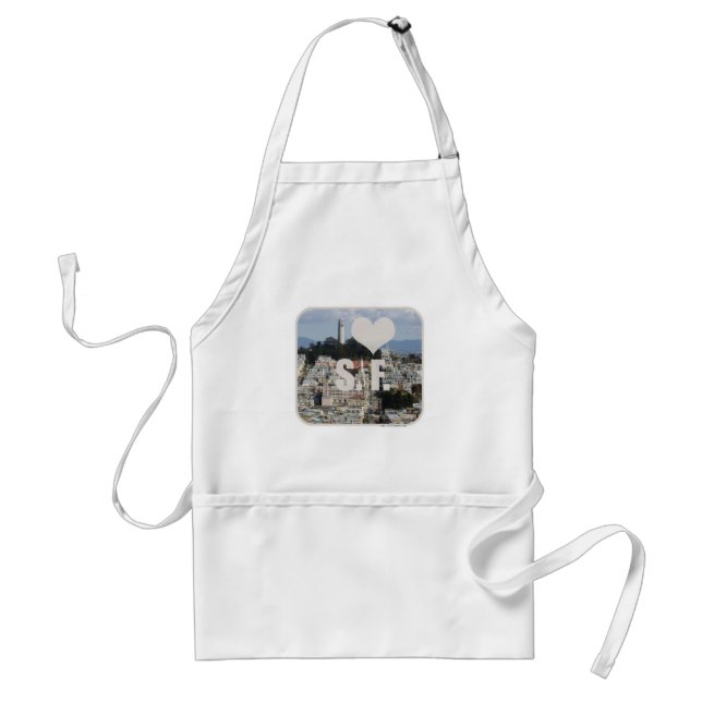 I Love San Francisco Adult Apron (Front)
