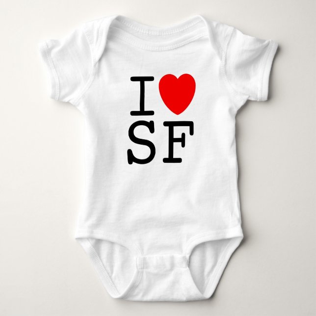 I Love San Francisco Baby Bodysuit (Front)
