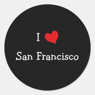 I Love San Francisco Classic Round Sticker