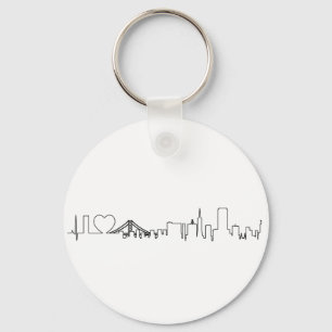 I love San Francisco in an extraordinary ecg style Keychain