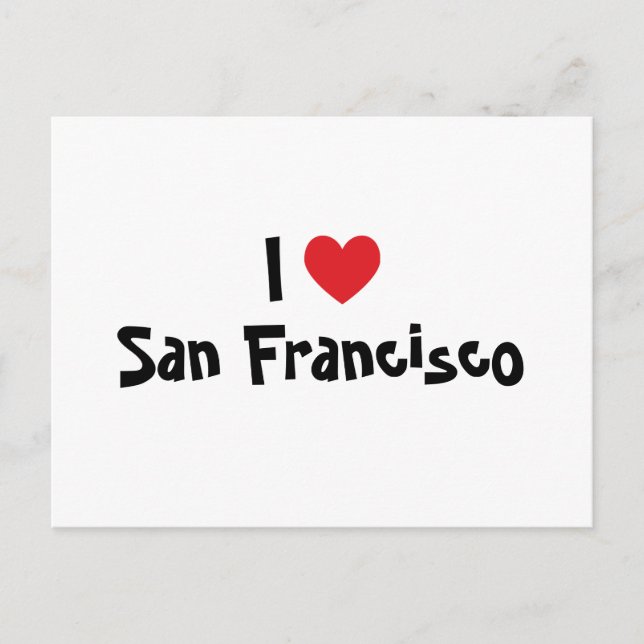 I Love San Francisco Postcard (Front)