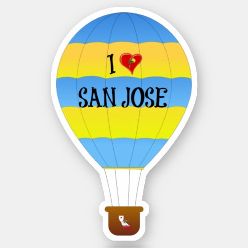 I Love San Jose California Sticker
